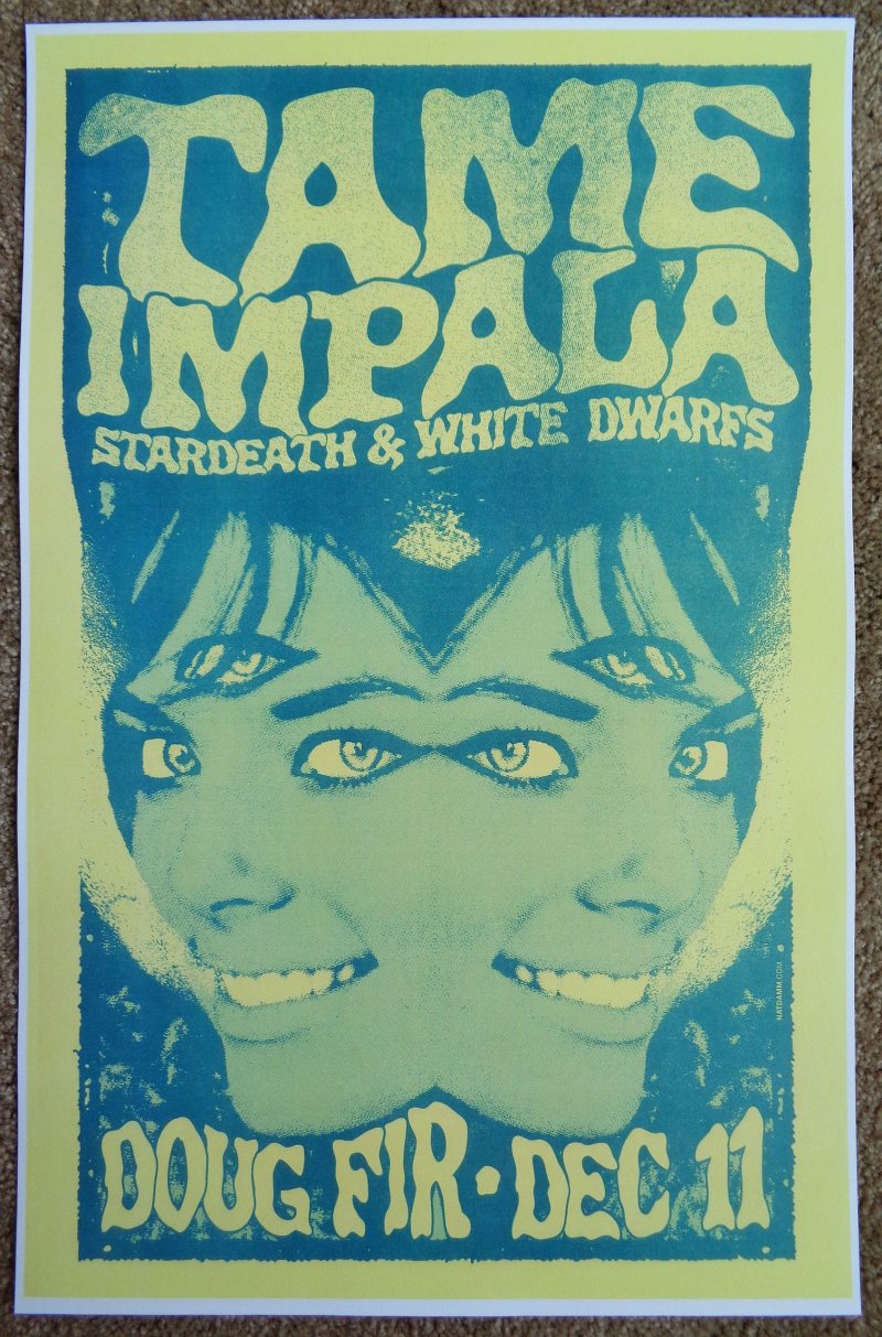 TAME IMPALA 2010 Gig POSTER Portland Oregon Concert 