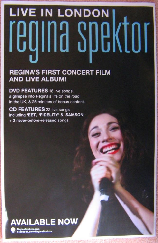 Image 1 of Spektor REGINA SPEKTOR Live In London POSTER Album 2-Sided 11x17