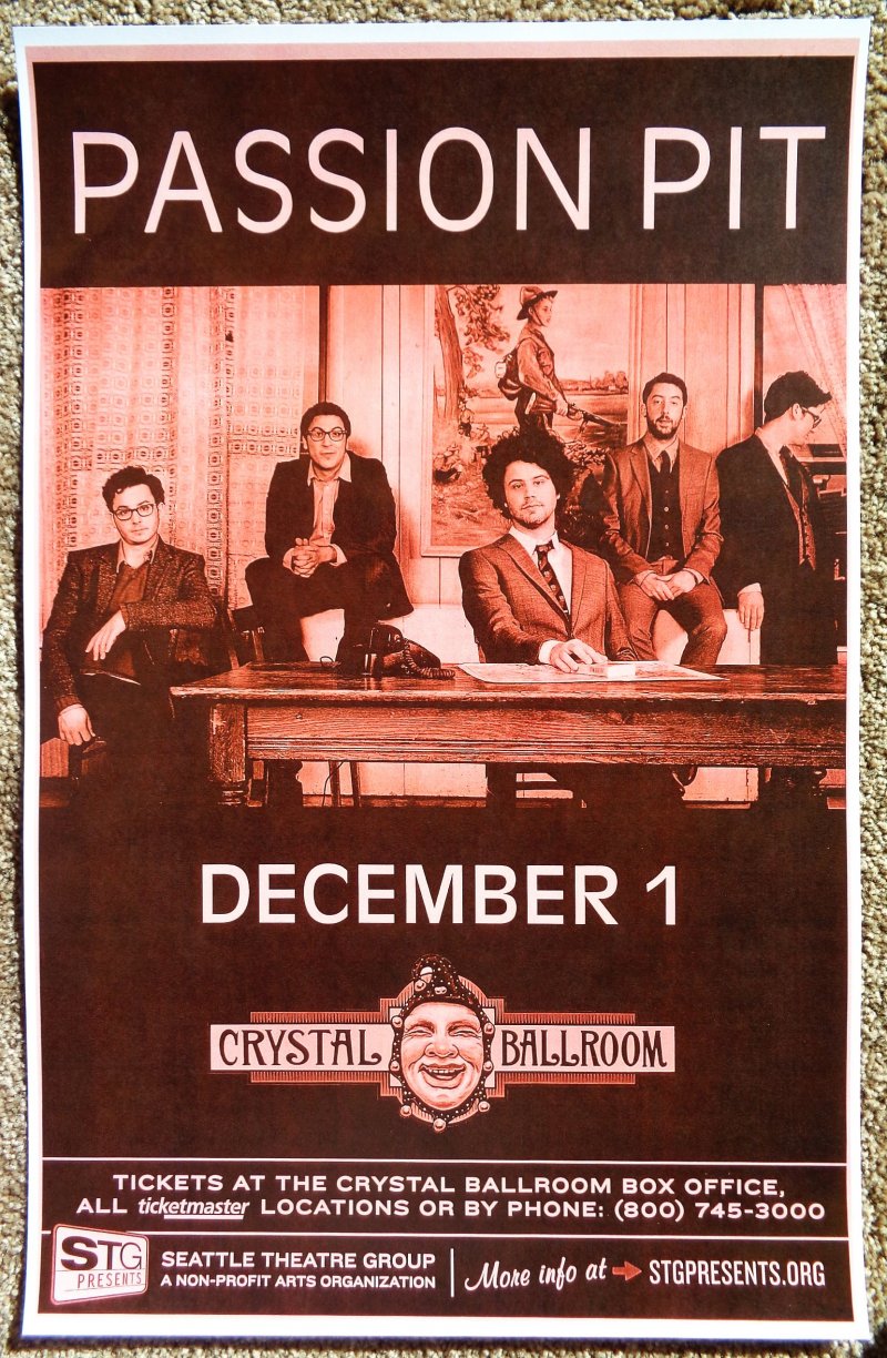 Image 0 of PASSION PIT Gig POSTER December 2010 Portland Oregon Concert