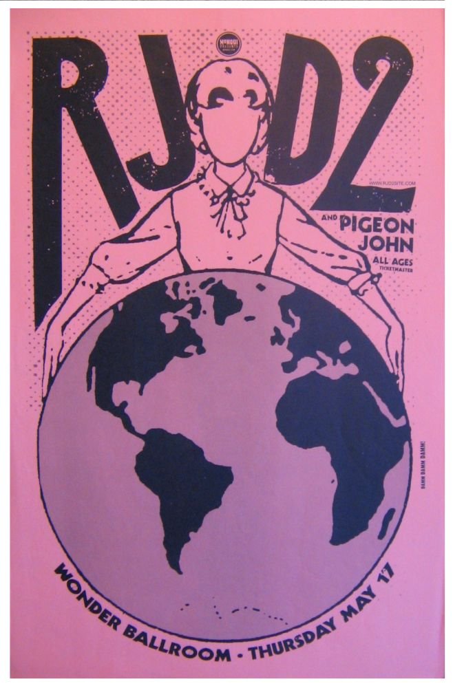 Image 0 of RJD2 2007 Gig POSTER Portland Oregon Concert 