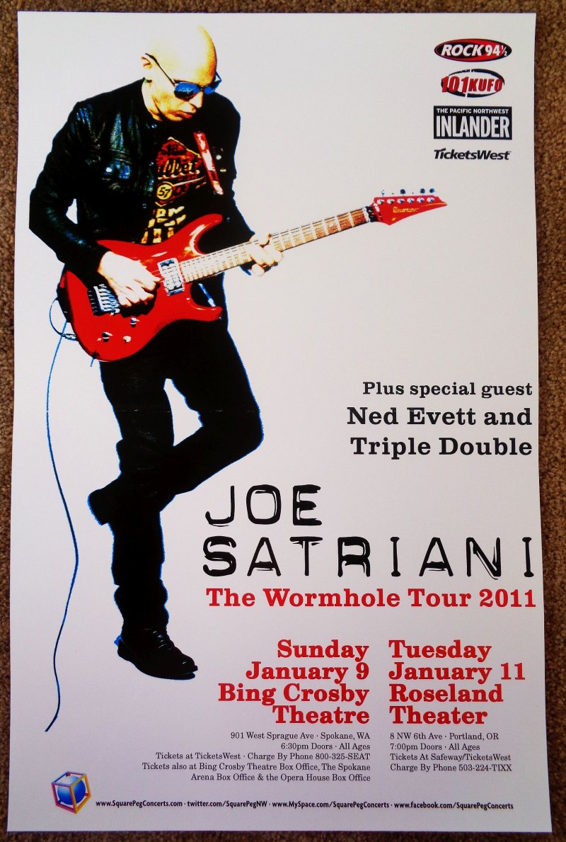 Image 0 of Satriani JOE SATRIANI 2011 Gig POSTER Spokane Wash. and Portland Oregon Concert