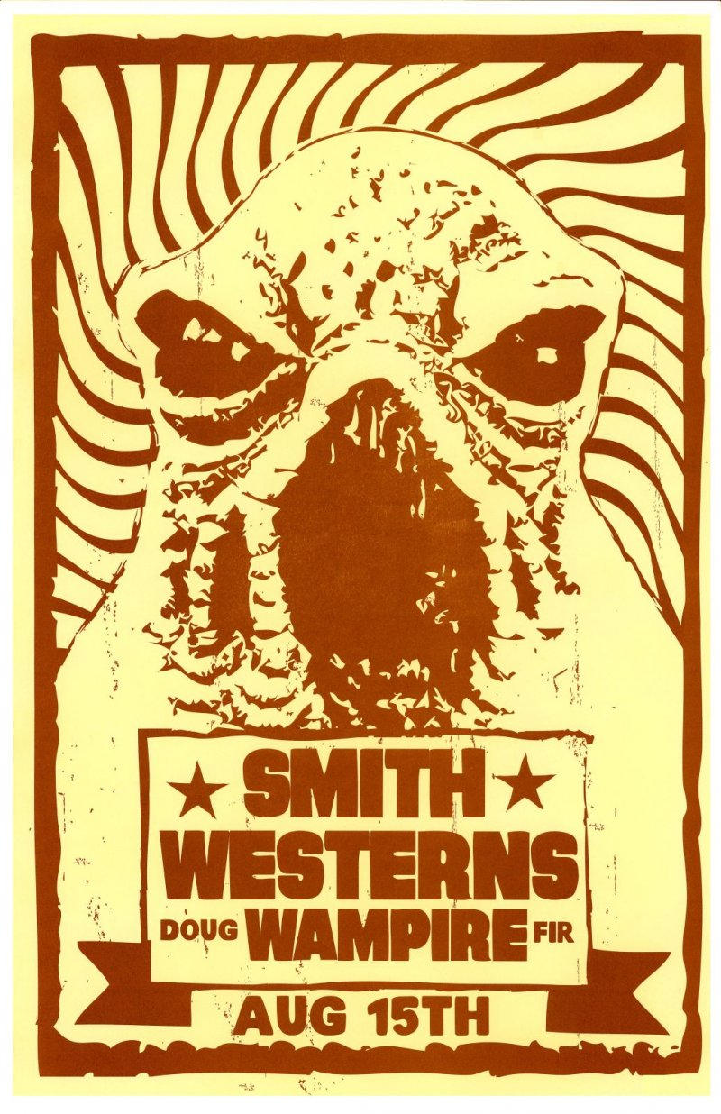 Image 0 of SMITH WESTERNS 2013 Gig POSTER Portland Oregon Concert 