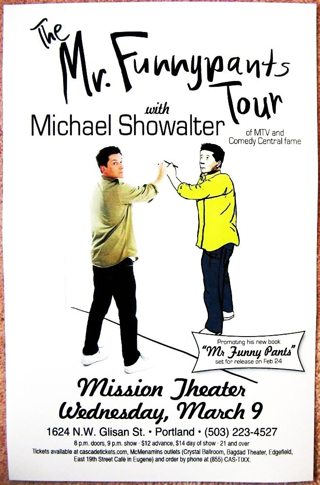 Image 0 of Showalter MICHAEL SHOWALTER 2011 Gig POSTER Portland Oregon Comedy 