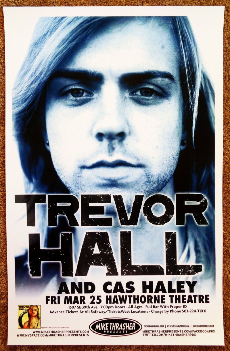 Image 0 of Hall TREVOR HALL 2011 Gig POSTER Portland Oregon Concert