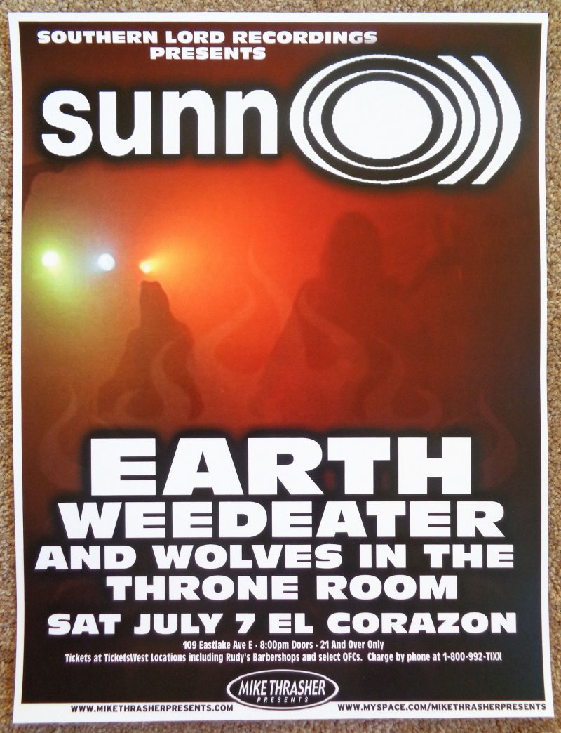 Image 0 of SUNN O))) Gig POSTER July 2007 Seattle Washington Concert