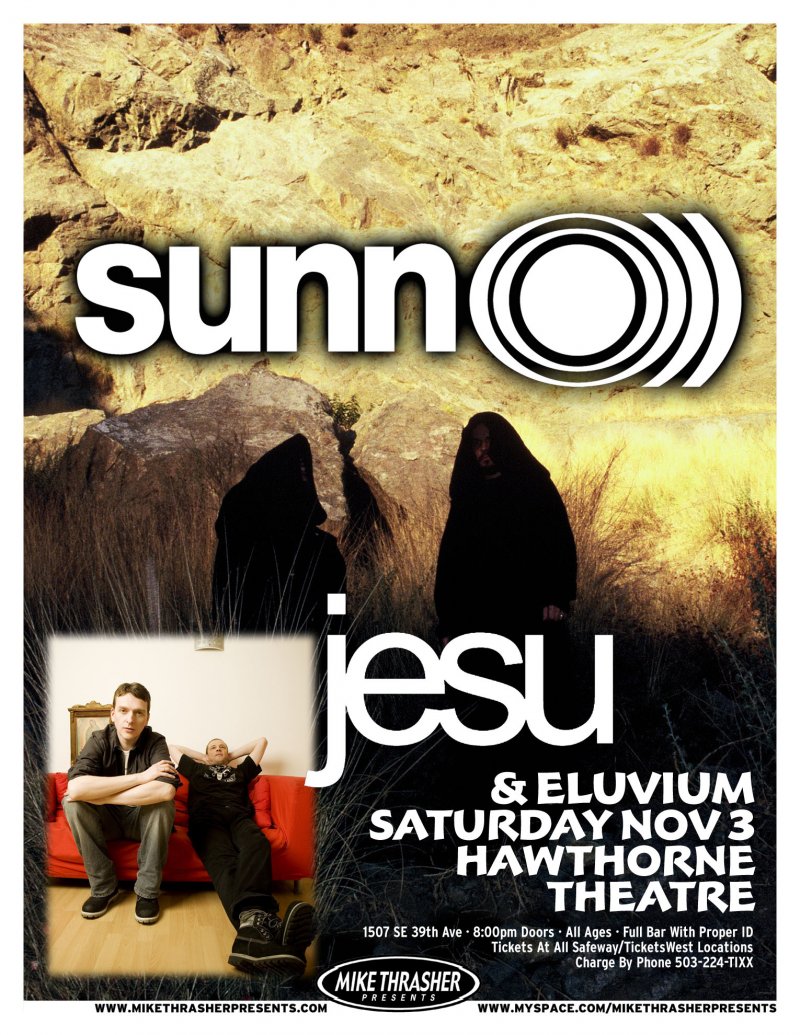 Image 0 of SUNN O))) Portland Oregon November 2007 Gig Concert POSTER