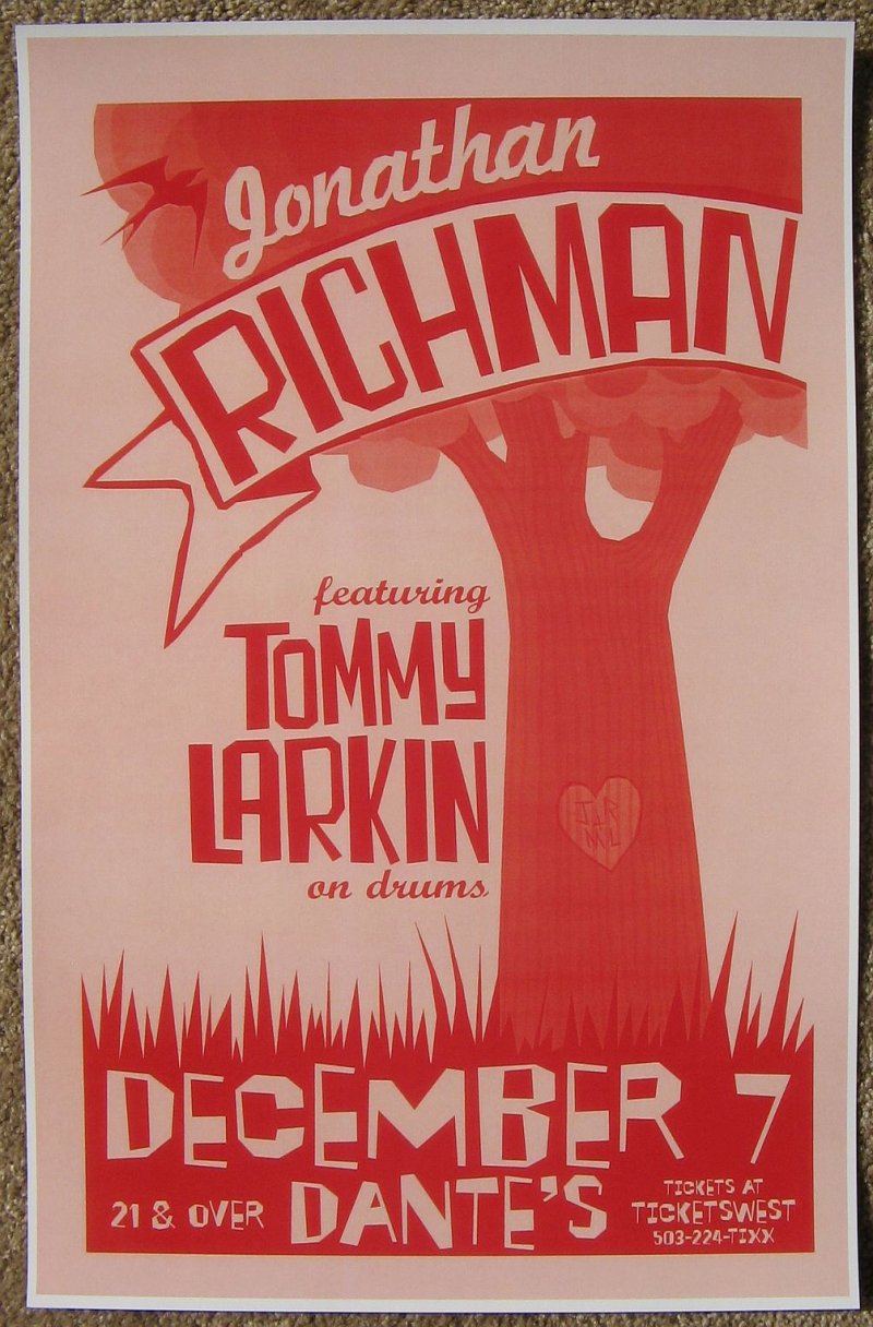 Image 0 of Richman JONATHAN RICHMAN 2006 Gig POSTER Portland Oregon Concert 