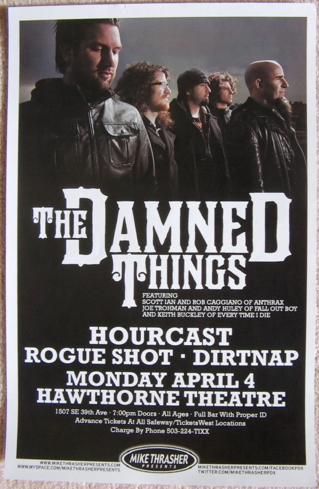 Image 0 of Damned Things THE DAMNED THINGS 2011 Gig POSTER Portland Oregon Concert 