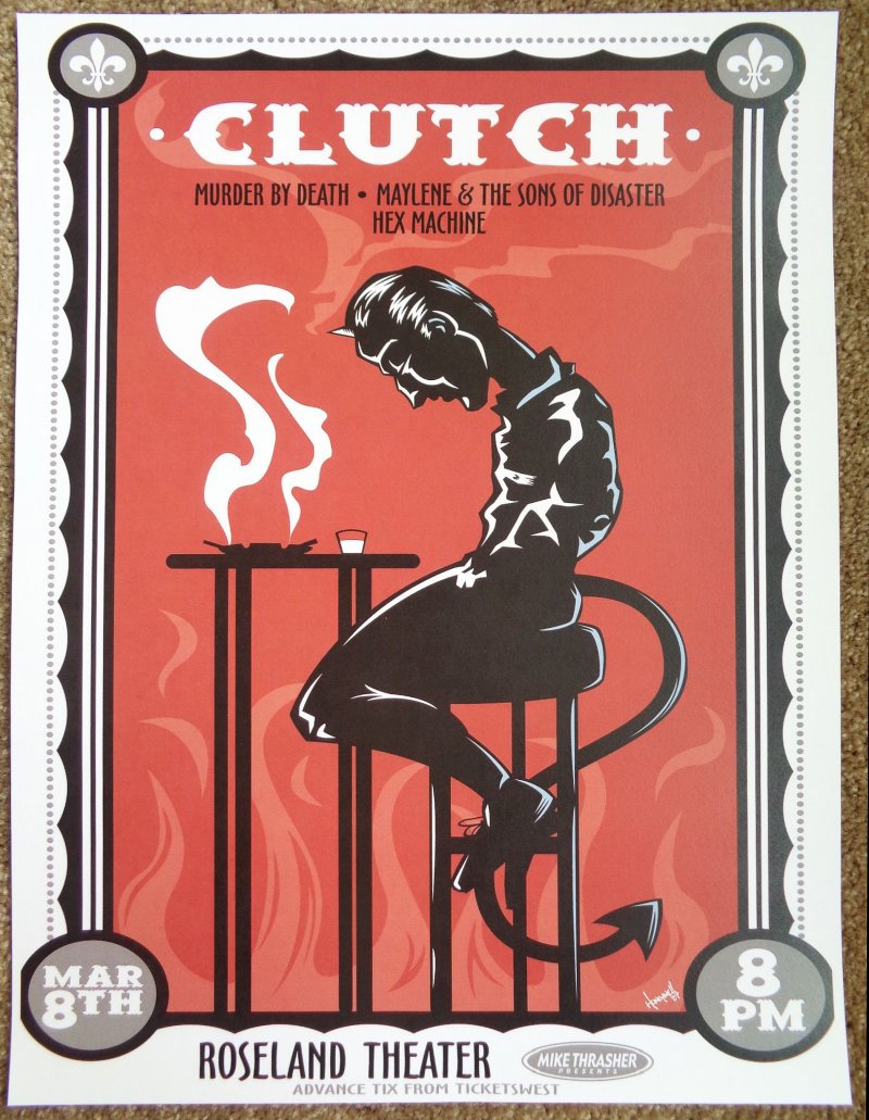 Image 0 of CLUTCH 2008 Gig POSTER Portland Oregon Concert From Beale Street To Oblivion 