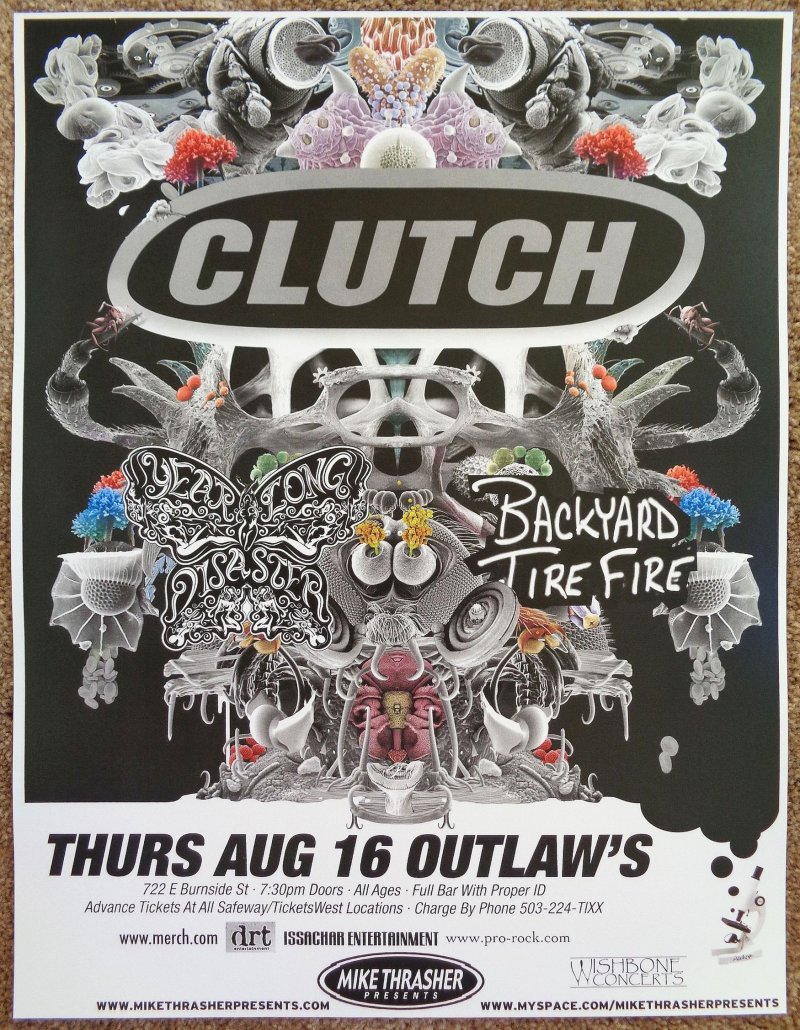 Image 0 of CLUTCH 2007 Gig POSTER Portland Oregon Concert From Beale Street To Oblivion