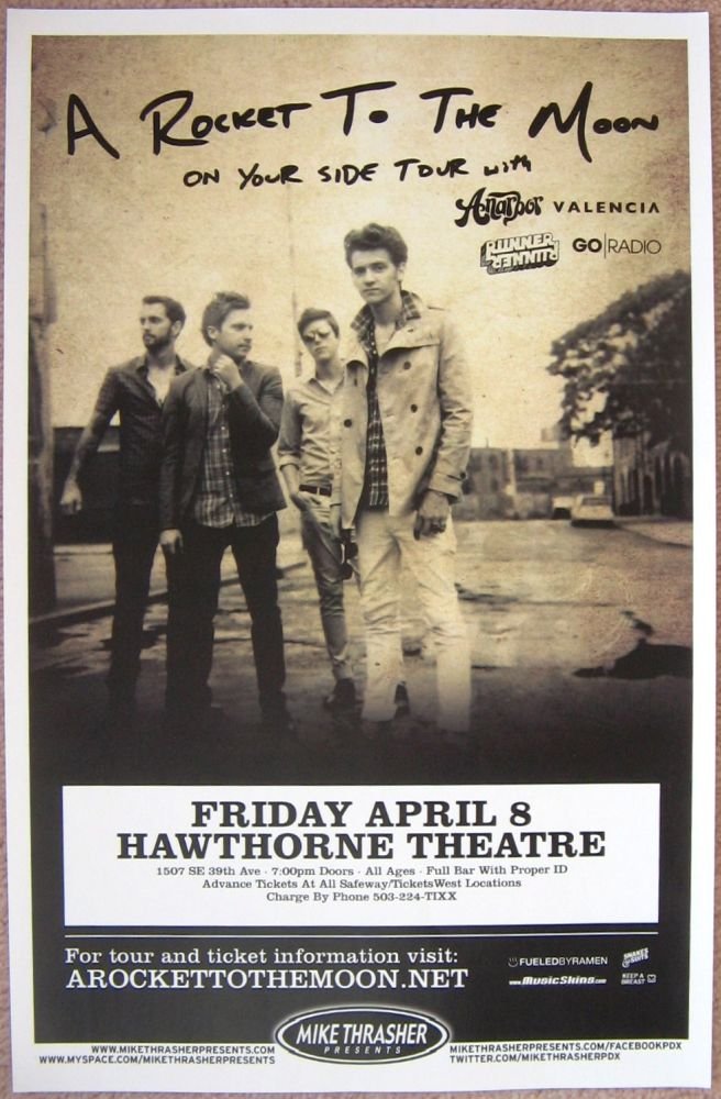 Image 0 of A ROCKET TO THE MOON 2011 Gig POSTER Portland Oregon Concert  