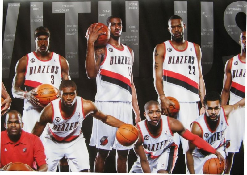 Image 1 of Portland Trailblazers 2010-11 Blazers Game Handout TEAM POSTER LaMarcus Aldridge