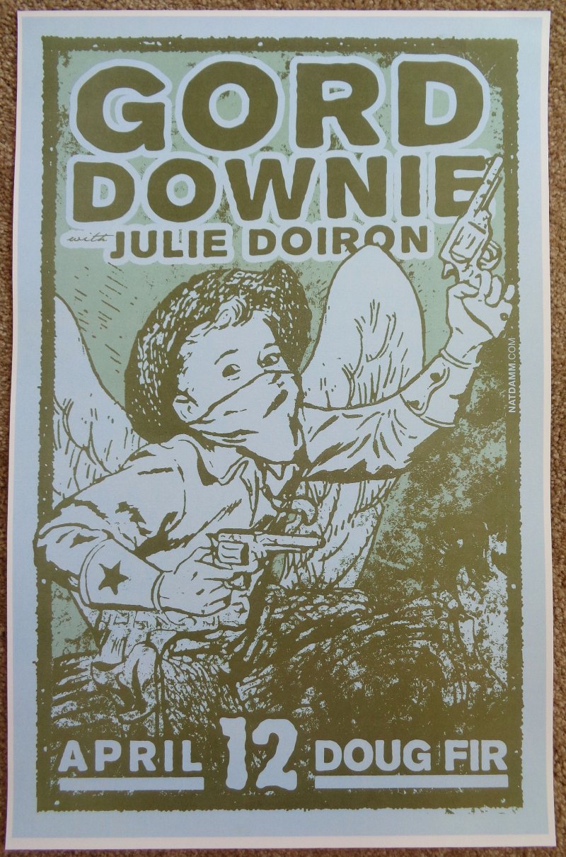 Image 0 of Downie GORD DOWNIE of THE TRAGICALLY HIP Portland Oregon 2011 Gig Concert POSTER