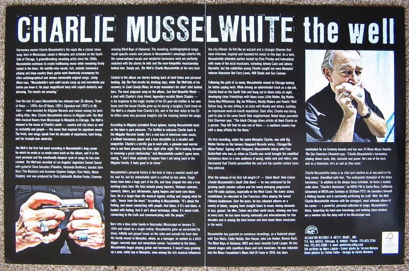 Image 1 of Musselwhite CHARLIE MUSSELWHITE Album POSTER The Well 2-Sided