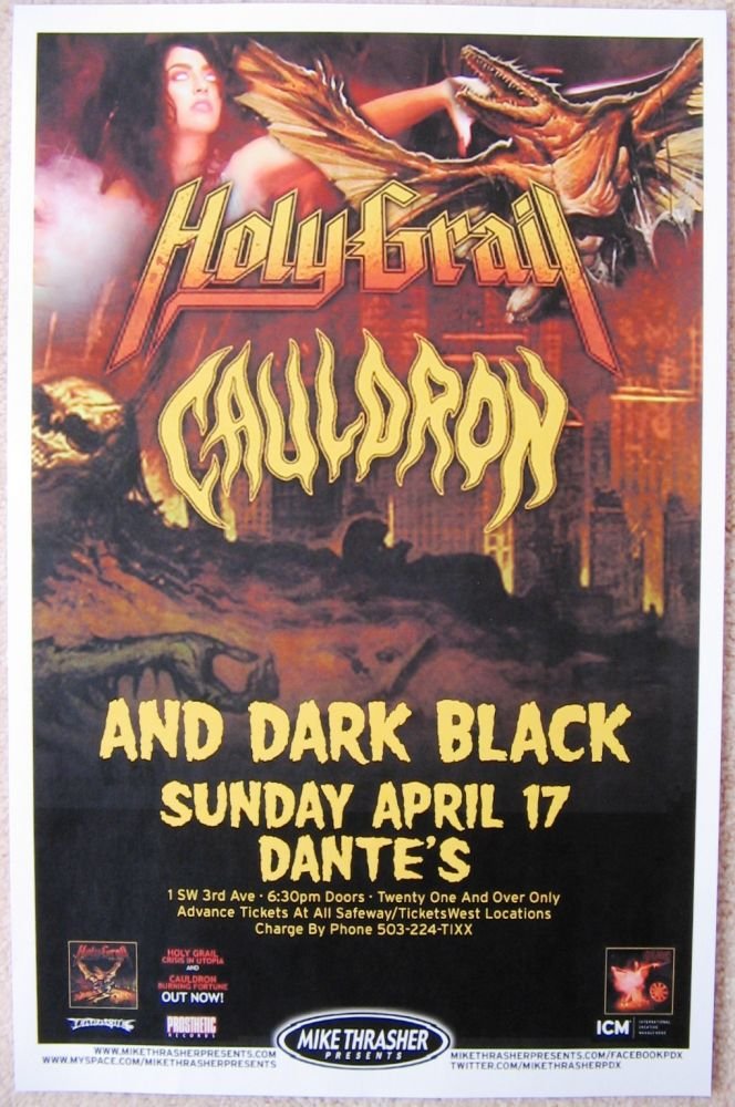 Image 0 of HOLY GRAIL 2011 Gig POSTER Crisis In Utopia Portland Oregon Concert 