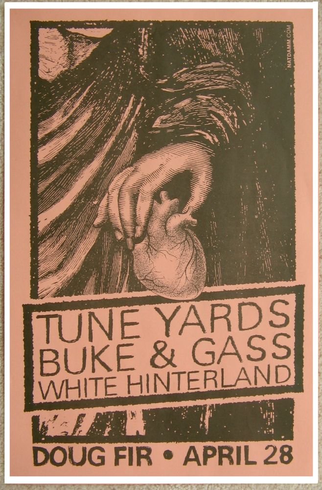 Image 0 of TUNE-YARDS TuneYards April 2011 Gig Concert POSTER Portland Oregon