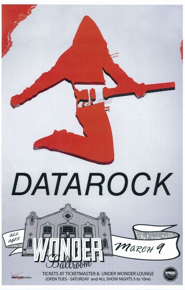 Image 0 of DATAROCK 2011 Gig POSTER Portland Oregon Concert 