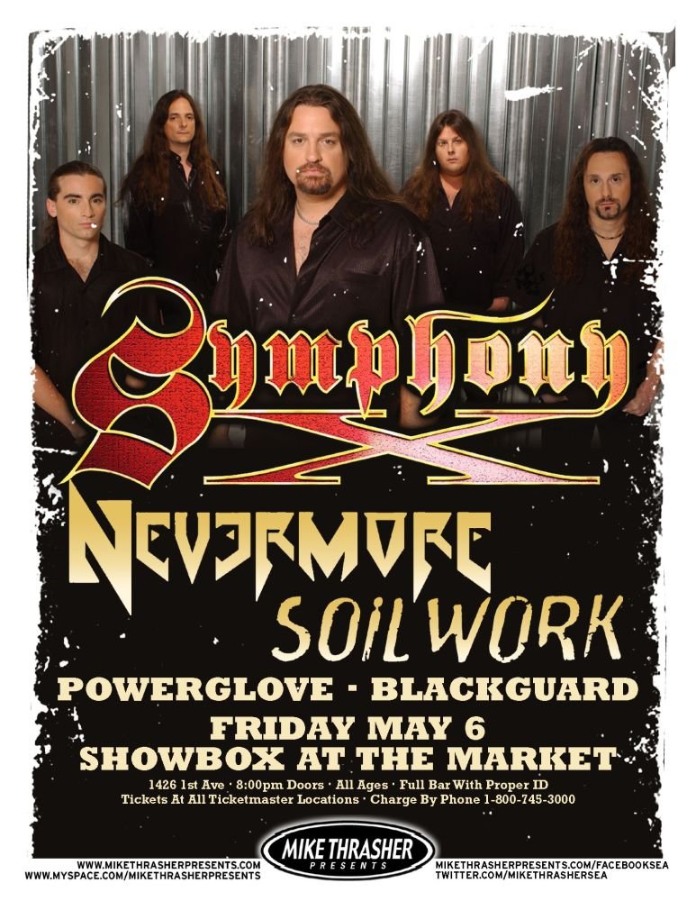 Image 0 of SYMPHONY X Seattle Washington 2011 Gig Concert POSTER