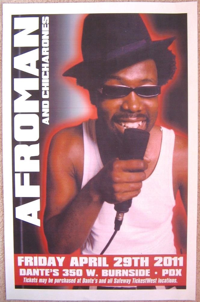 Image 0 of AFROMAN 2011 Gig POSTER Portland Oregon Concert