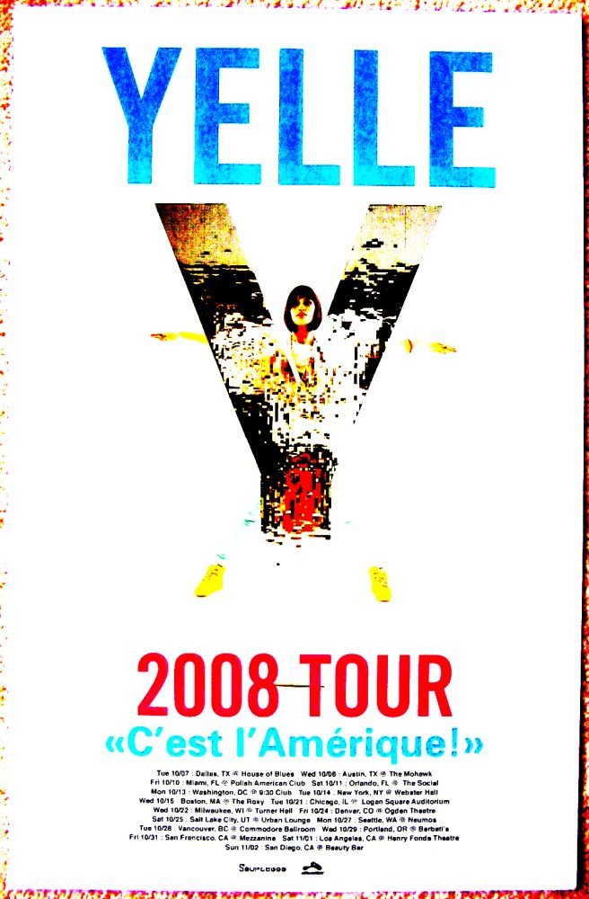 Image 0 of YELLE 2008 Tour POSTER North American C'est L'Amerique Gig Concert