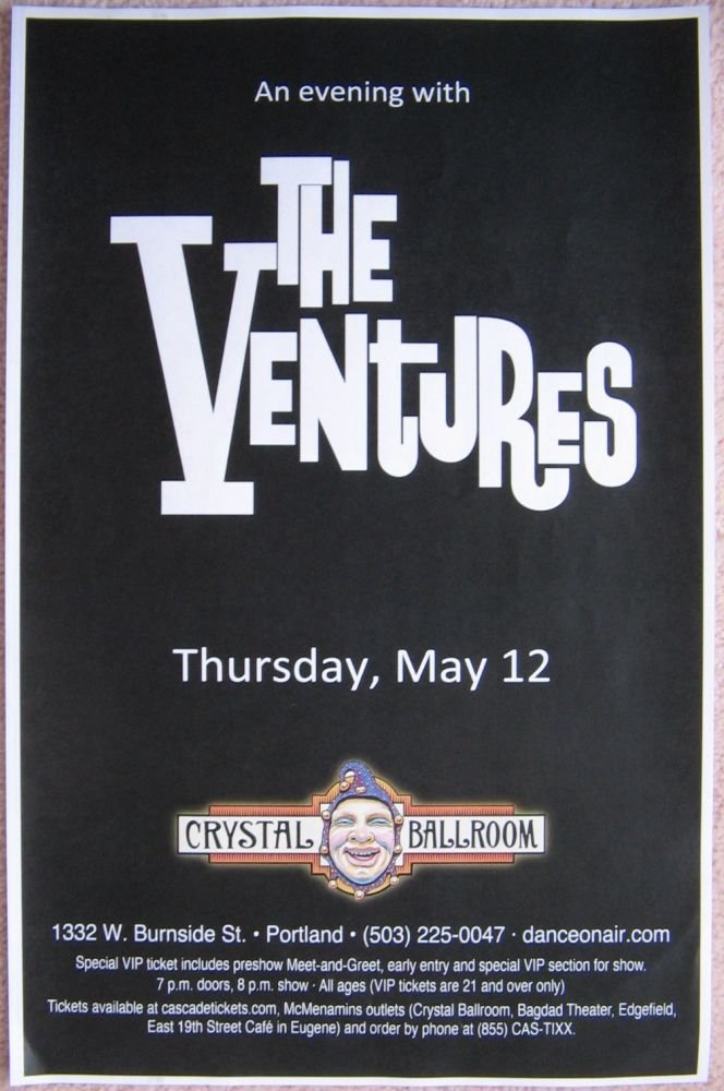 Image 0 of Ventures THE VENTURES 2011 Gig POSTER Portland Oregon Concert