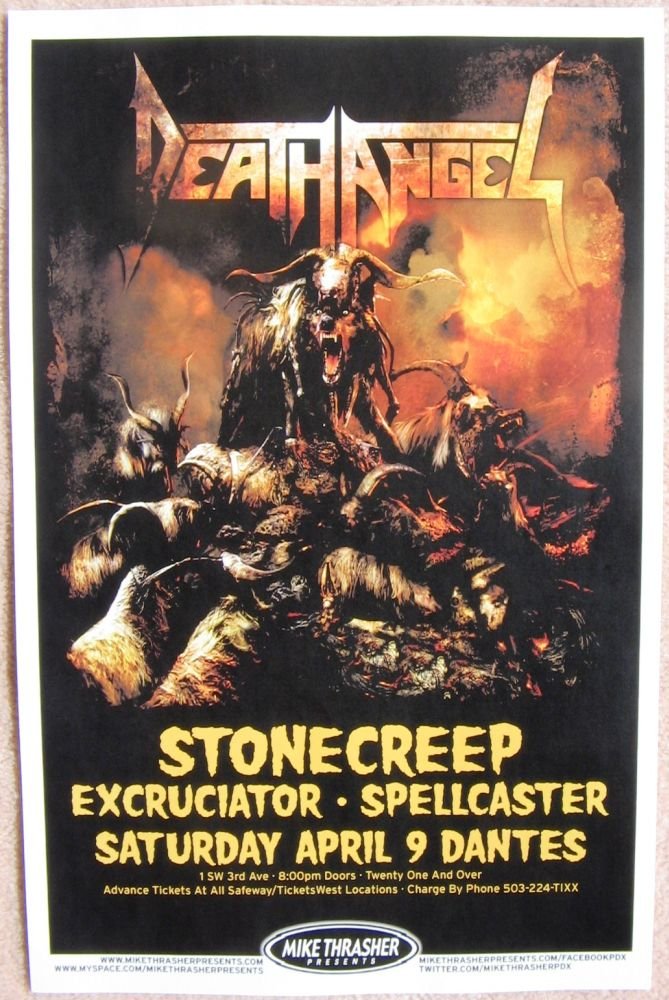 Image 0 of DEATH ANGEL 2011 Relentless Retribution Gig POSTER Portland Oregon Concert