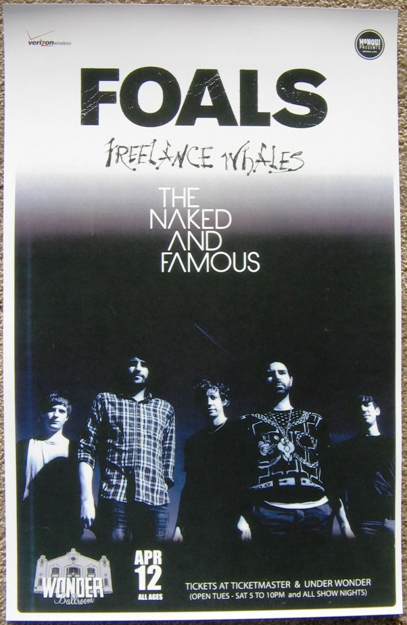 Image 0 of FOALS 2011 Gig POSTER Total Life Forever Portland Oregon Concert  