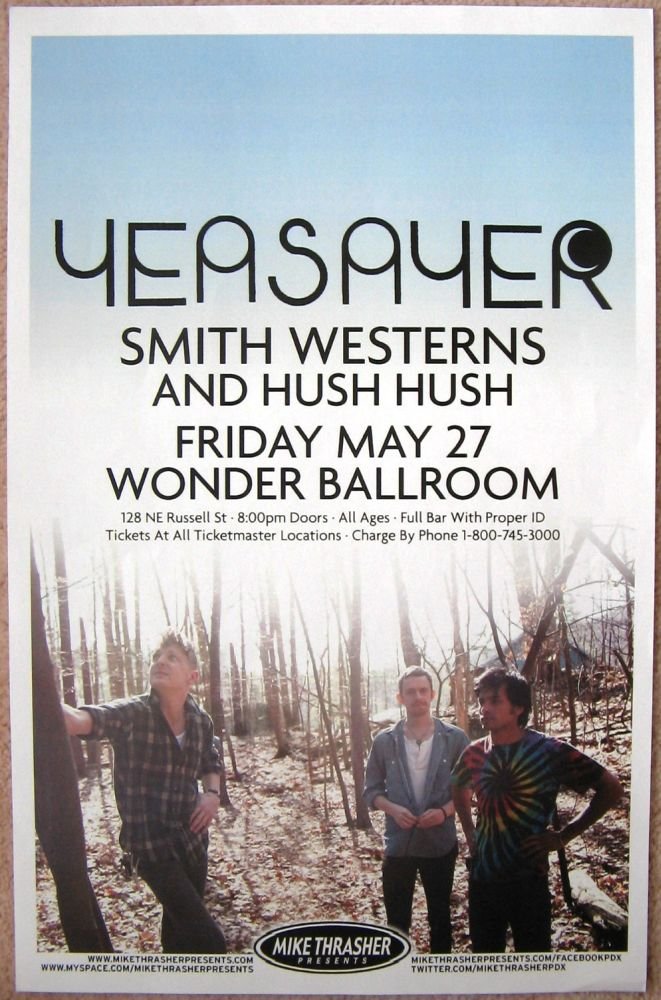 Image 0 of YEASAYER 2011 Gig POSTER Portland Oregon Concert 