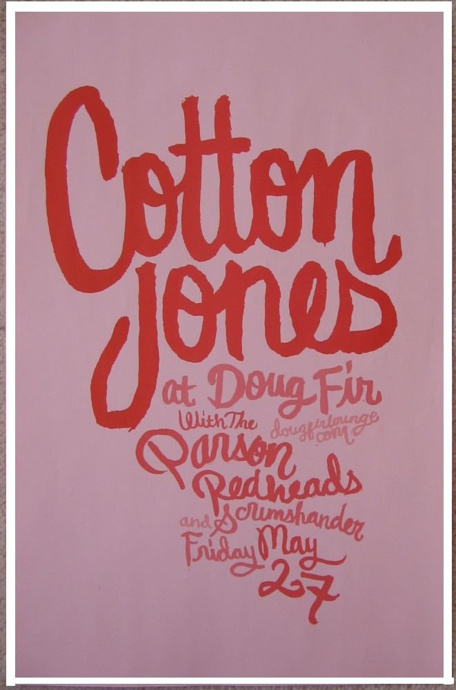 Image 0 of COTTON JONES Portland Oregon 2011 Gig Concert POSTER