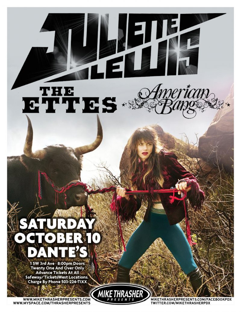 Image 0 of Lewis JULIETTE LEWIS 2009 Gig POSTER Portland Oregon Concert 