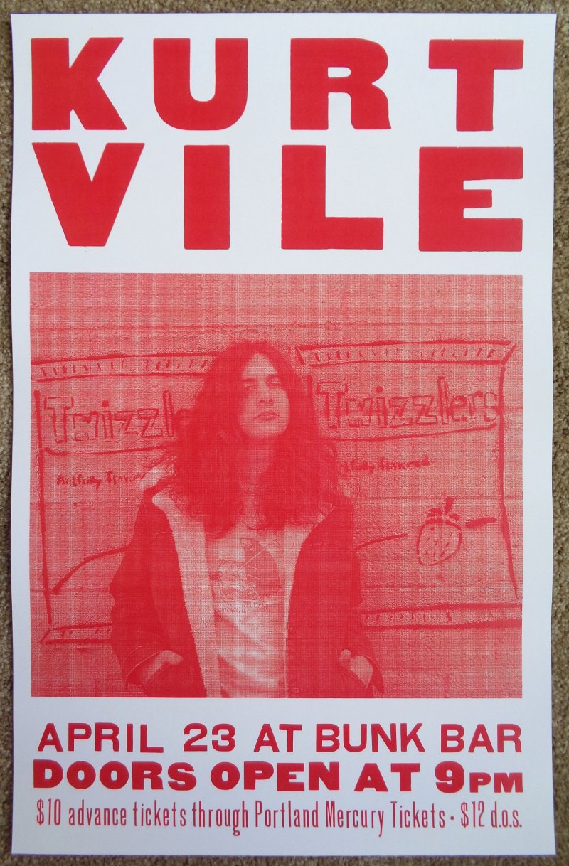 Image 0 of Vile KURT VILE 2011 Gig POSTER Portland Oregon Concert