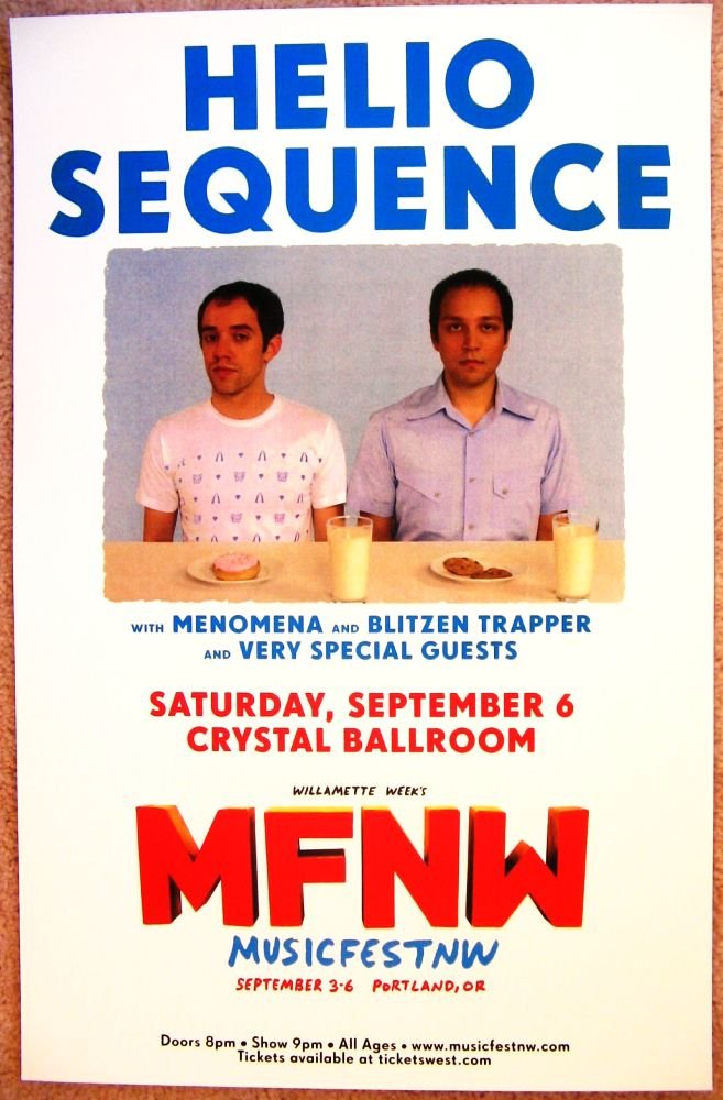 Image 0 of HELIO SEQUENCE 2008 MFNW Gig POSTER Portland Oregon Musicfest NW Concert 