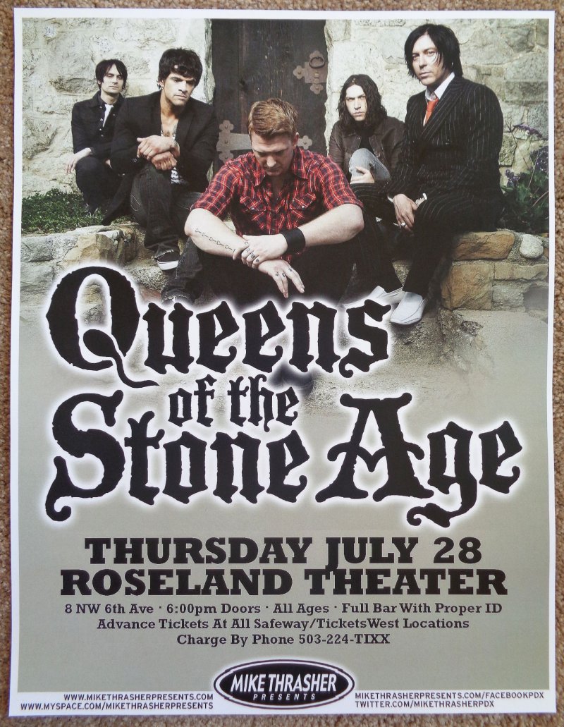 Image 0 of QUEENS OF THE STONE AGE 2011 Gig POSTER Portland Oregon Concert 