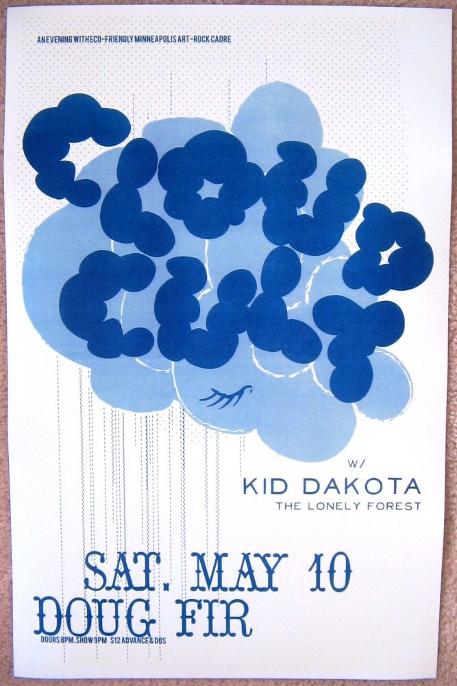 Image 0 of CLOUD CULT 2008 Gig POSTER Portland Oregon Concert