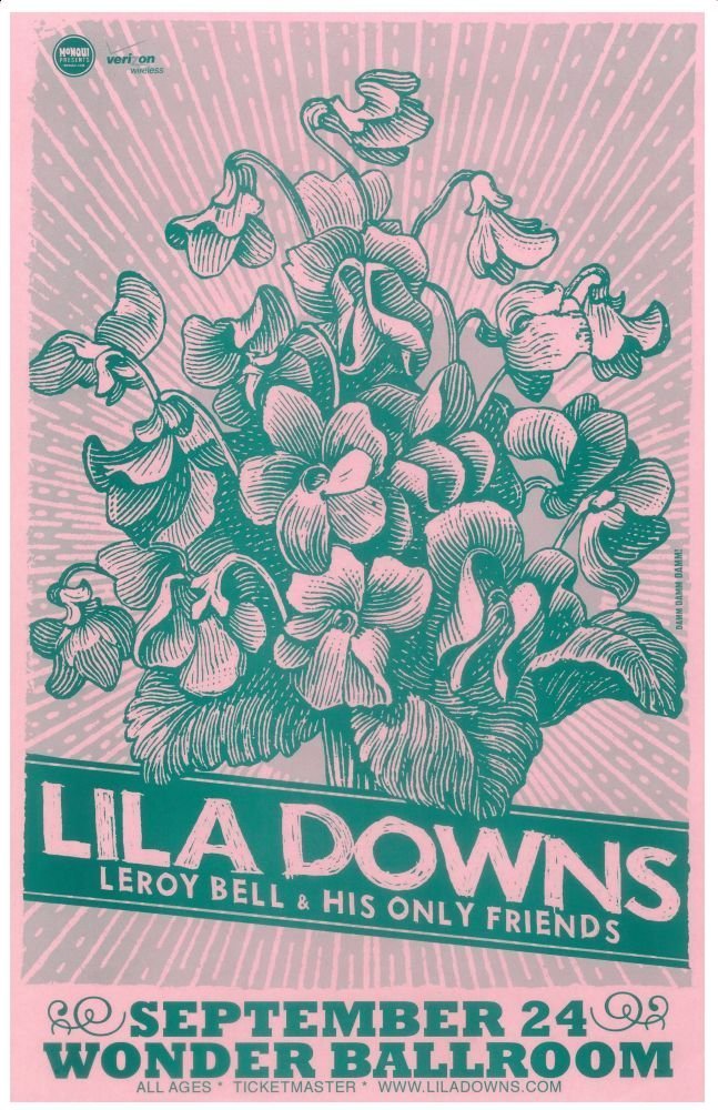 Image 0 of Downs LILA DOWNS 2008 Gig POSTER Portland Oregon Concert (Version 2)