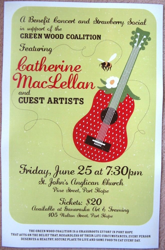 Image 0 of MacLellan CATHERINE MACLELLAN Gig 2010 POSTER Concert Canada Port Hope Ontario