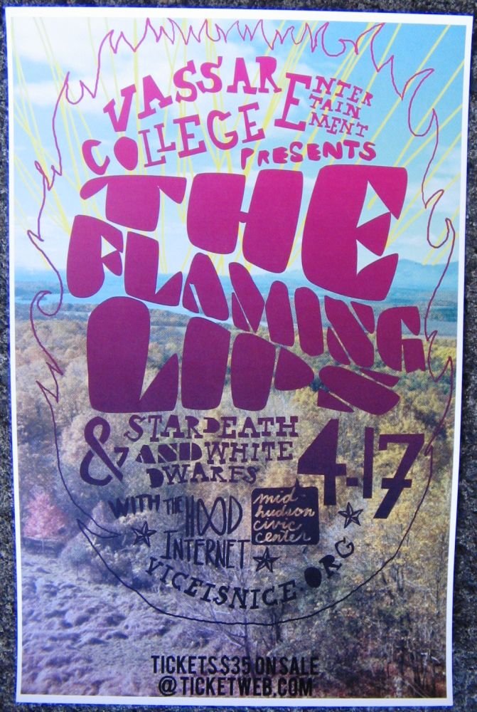 Image 0 of FLAMING LIPS 2010 Gig POSTER Concert Poughkeepsie New York 