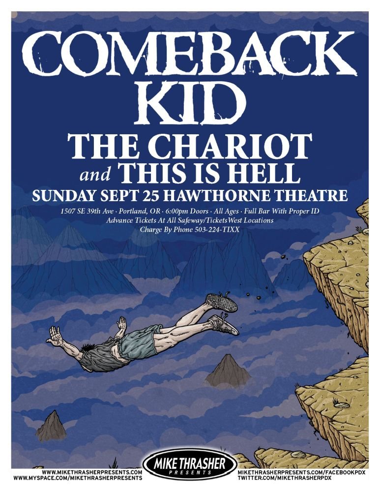 Image 0 of COMEBACK KID Portland Oregon 2011 Gig Concert POSTER