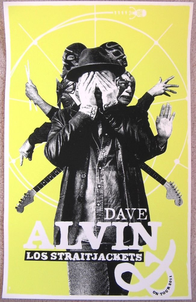 Image 0 of Alvin DAVE ALVIN / LOS STRAITJACKETS 2011 Tour POSTER (Heavy Stock) Gig Concert