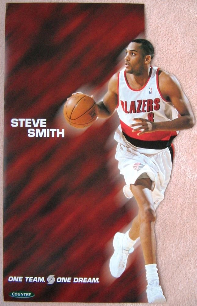 Smith STEVE SMITH Portland Blazers 2000-1 Game Handout POSTER Trailblazers