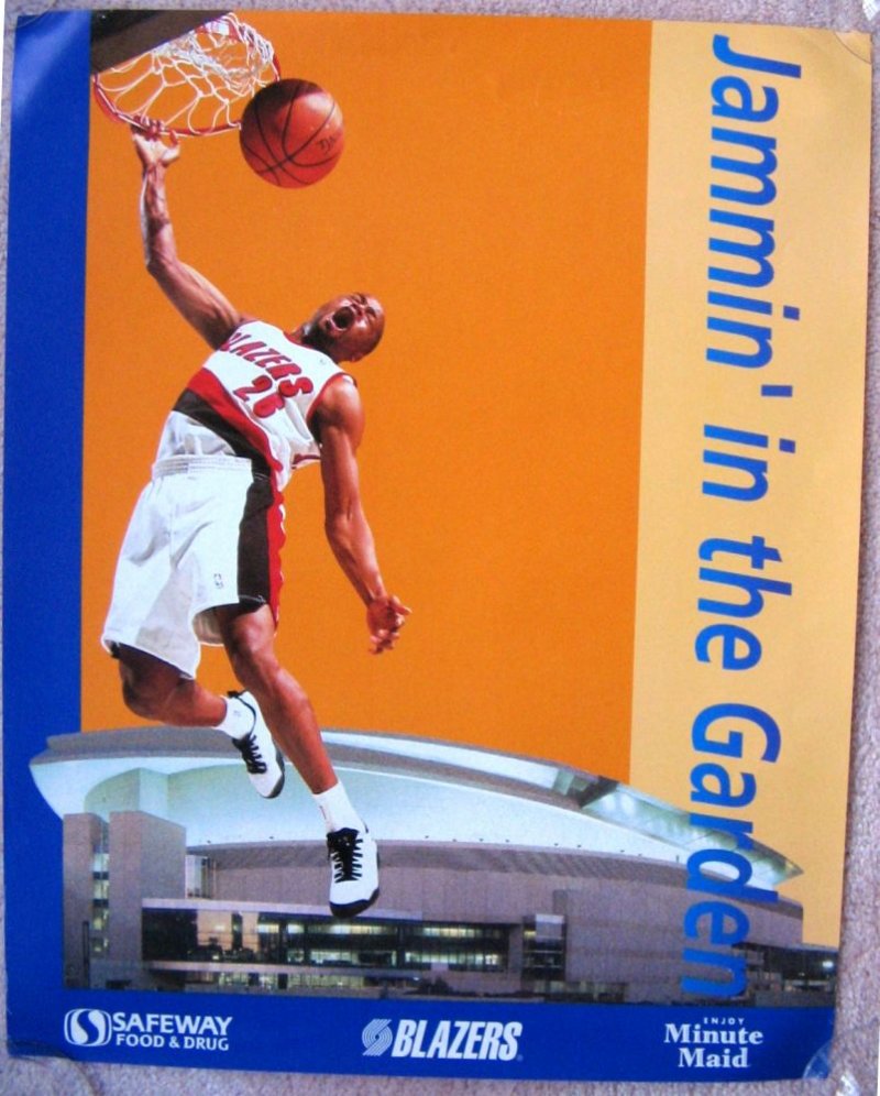 Image 0 of Robinson JAMES HOLLYWOOD ROBINSON 90s Game Handout POSTER Portland Trailblazers