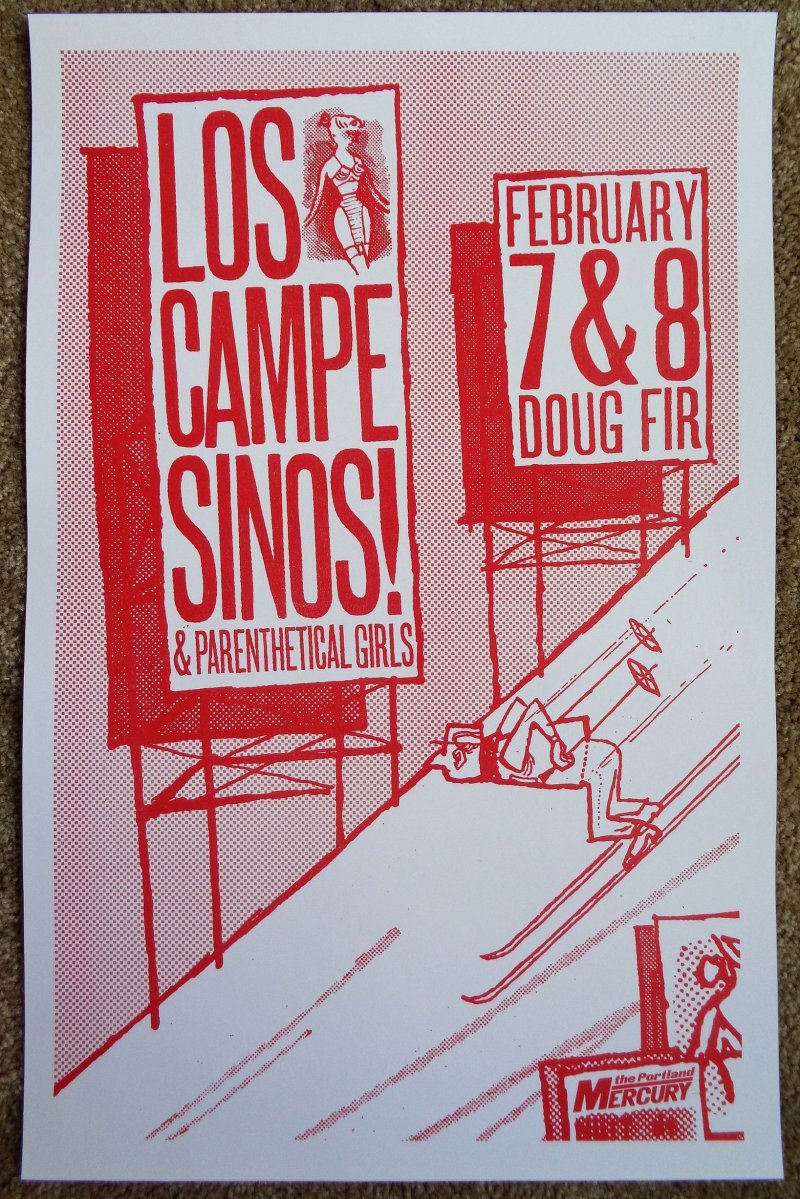 Image 0 of LOS CAMPESINOS 2012 Gig POSTER Portland Oregon Concert 