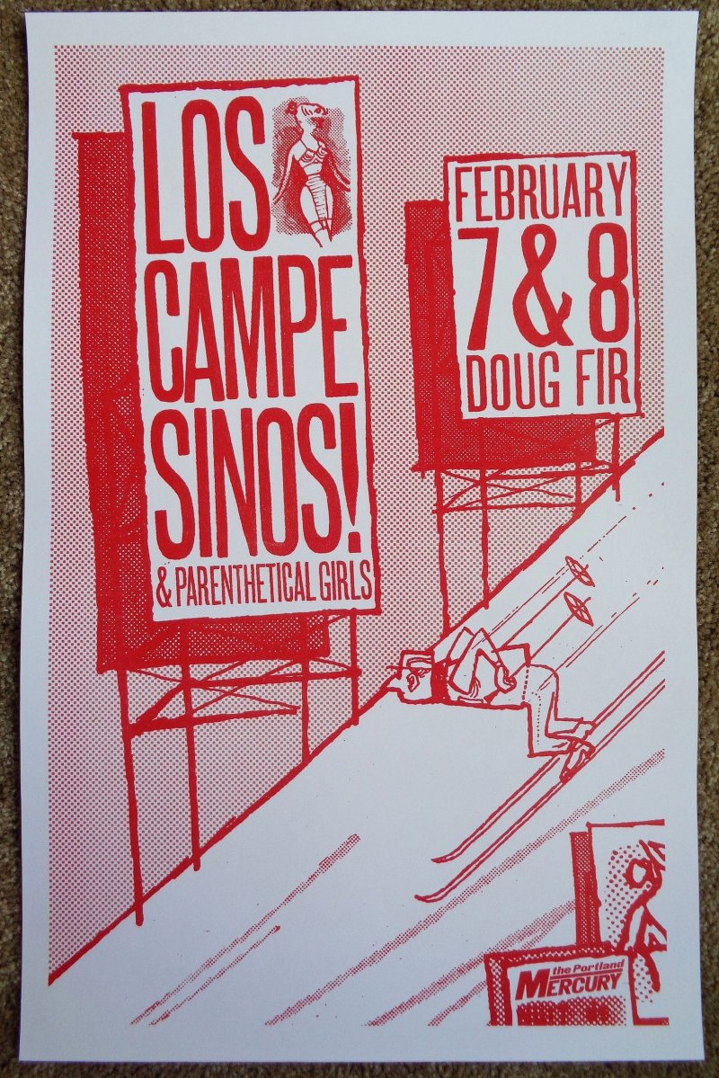 Image 0 of LOS CAMPESINOS 2012 Gig POSTER Portland Oregon Concert 