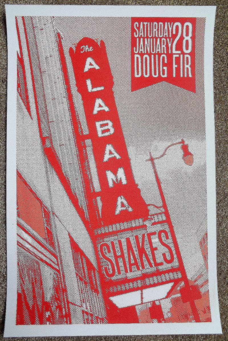 ALABAMA SHAKES 2012 Gig POSTER Portland Oregon Concert 