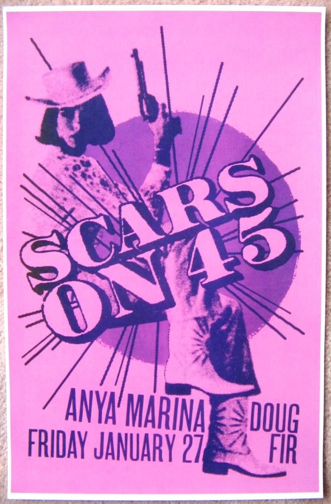 Image 0 of SCARS ON 45 Gig 2012 POSTER Portland Oregon Concert