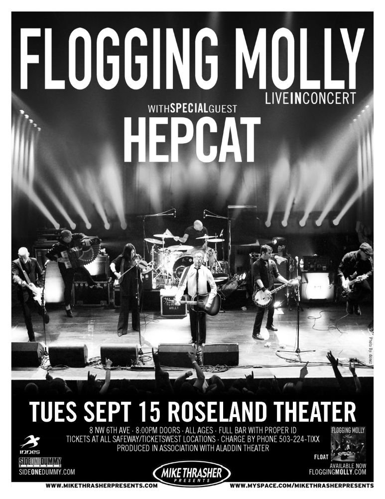 Image 0 of FLOGGING MOLLY Portland Oregon 2009 Gig Concert POSTER