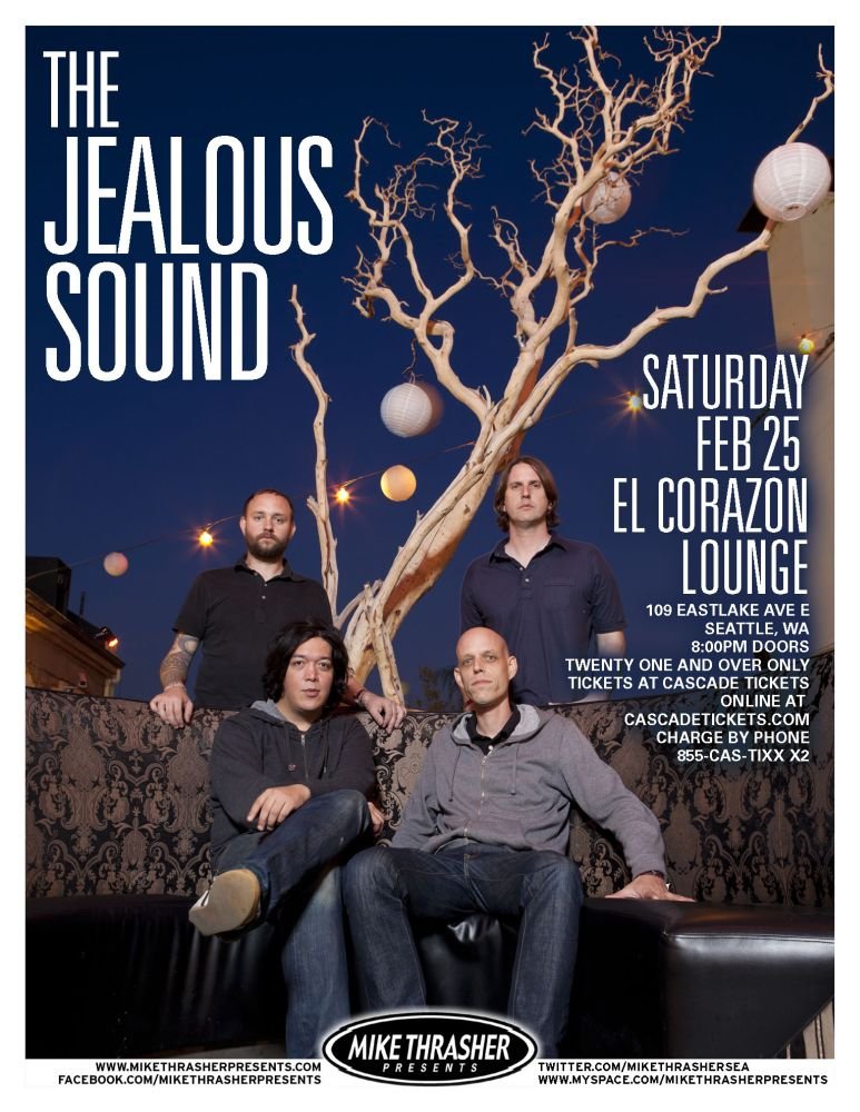 Image 0 of Jealous Sound THE JEALOUS SOUND 2012 Gig POSTER Seattle Washington Concert 