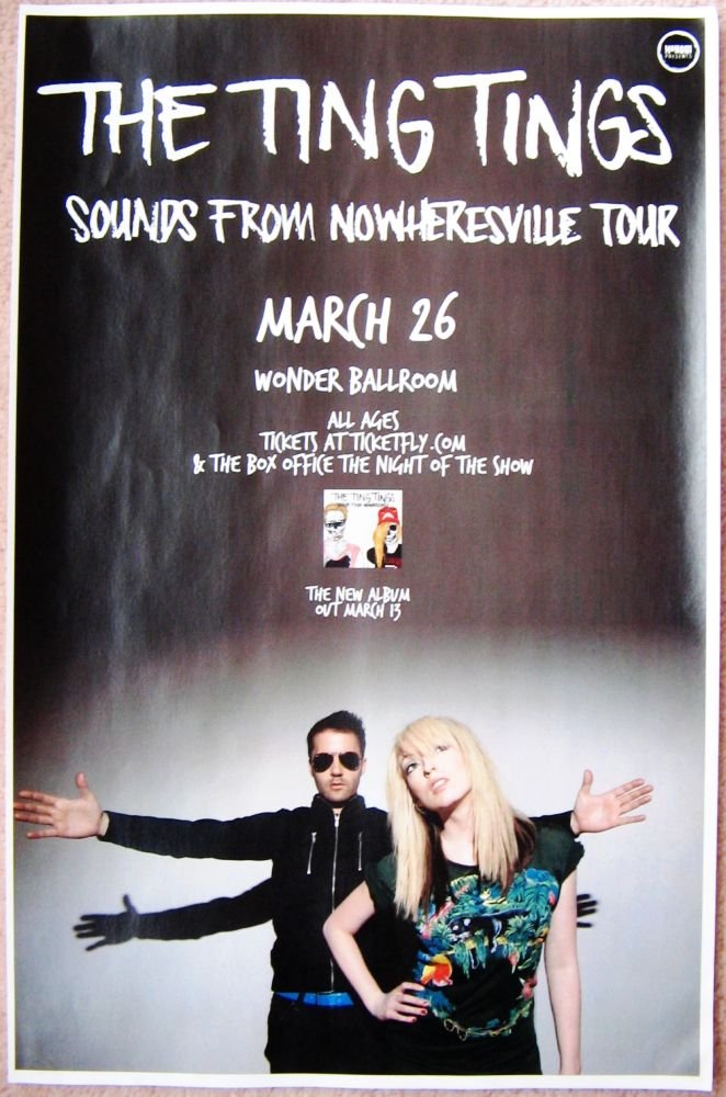 Image 0 of TING TINGS 2012 Gig POSTER Portland Oregon Concert 