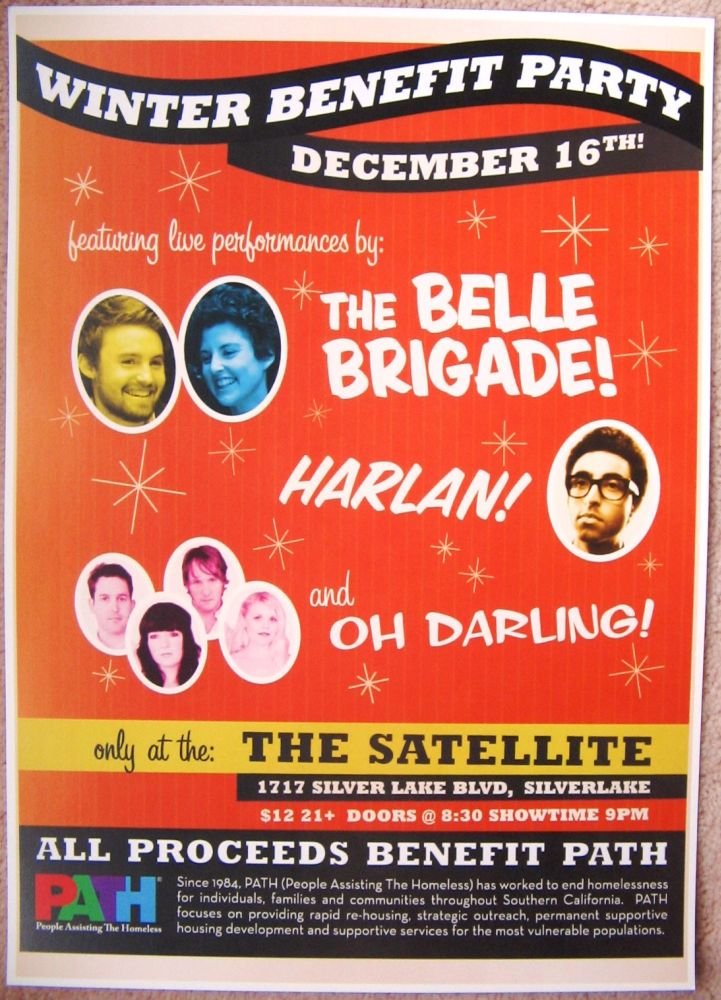 Image 0 of BELLE BRIGADE 2011 Gig POSTER Concert Los Angeles California