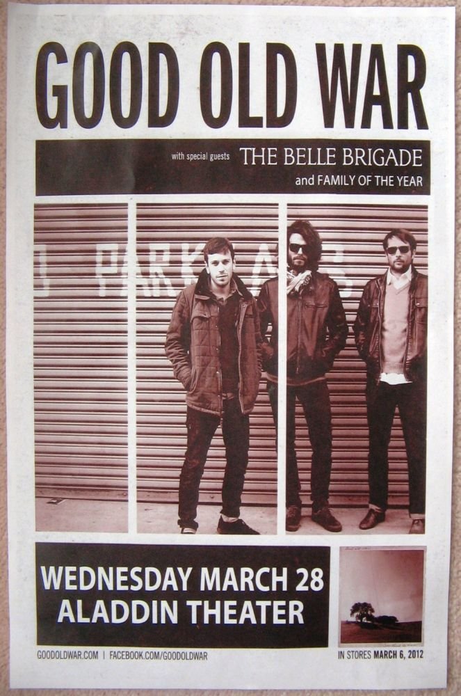 Image 0 of GOOD OLD WAR 2012 Gig POSTER Portland Oregon Concert